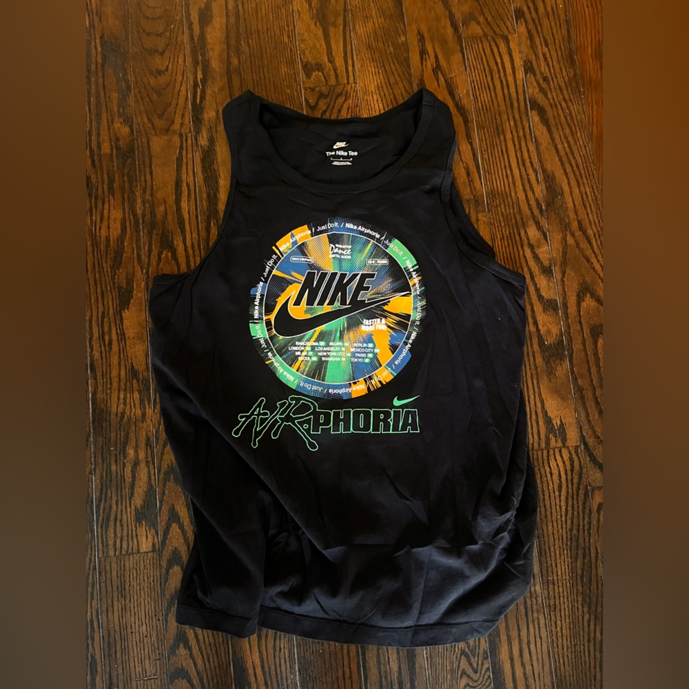 Nike Black Tank with Vibrant Graphic